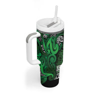Aotearoa Iwi Ngati Maniapoto Tumbler With Handle Maori Wharenui House Tribal Pattern LT9 - Polynesian Pride