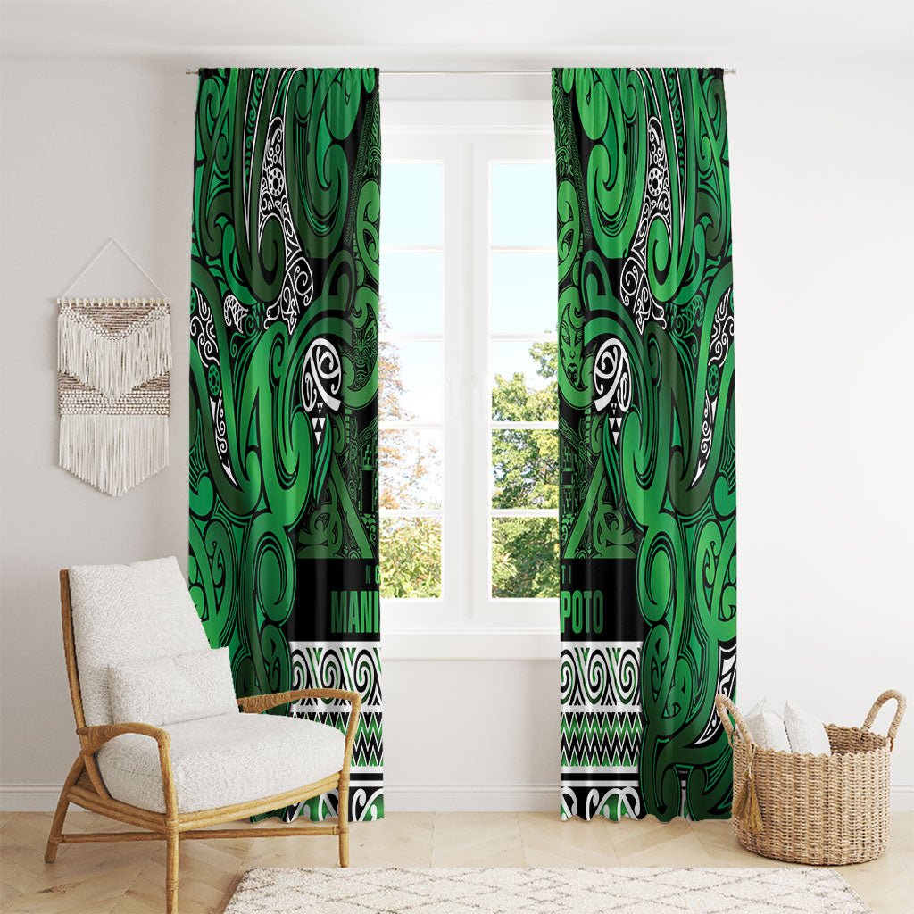 Aotearoa Iwi Ngati Maniapoto Window Curtain Maori Wharenui House Tribal Pattern LT9 - Polynesian Pride