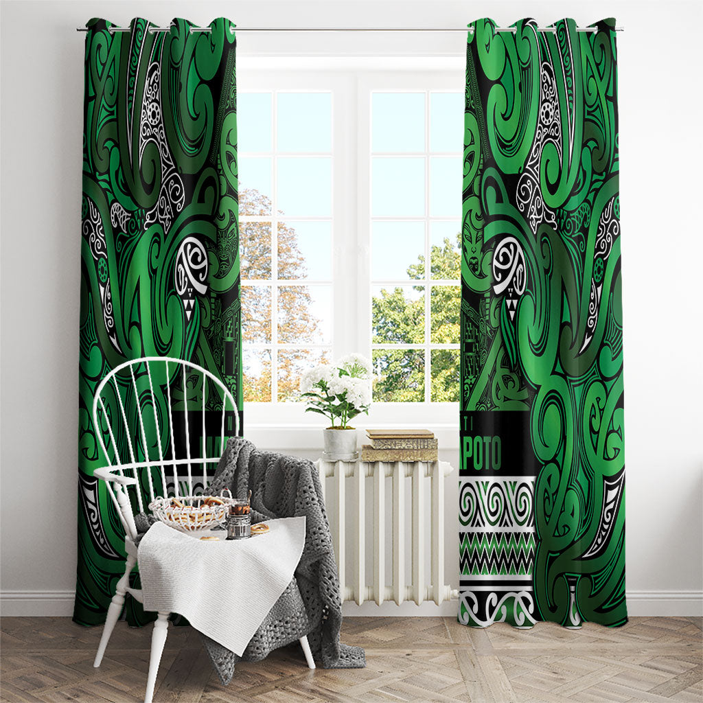 Aotearoa Iwi Ngati Maniapoto Window Curtain Maori Wharenui House Tribal Pattern LT9 - Polynesian Pride