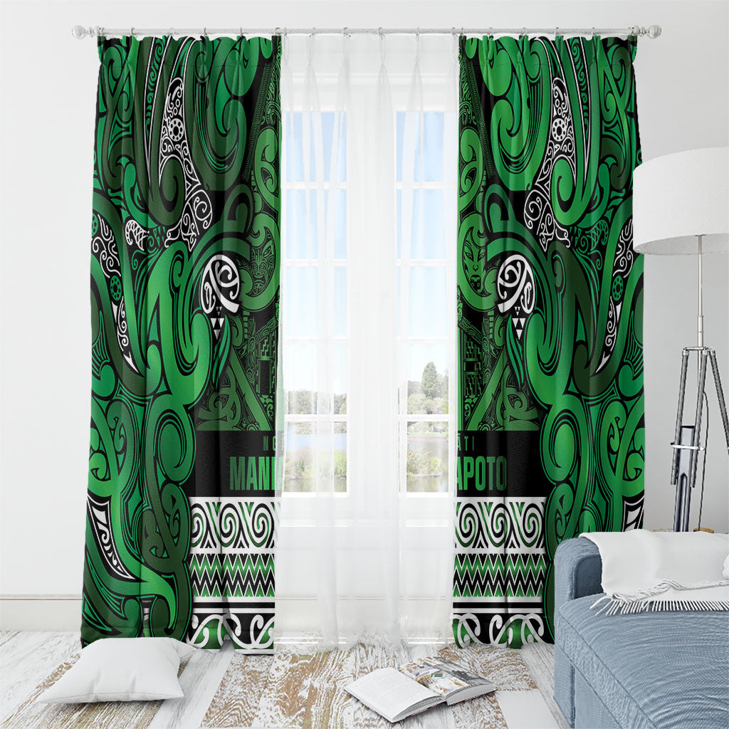 Aotearoa Iwi Ngati Maniapoto Window Curtain Maori Wharenui House Tribal Pattern LT9 - Polynesian Pride