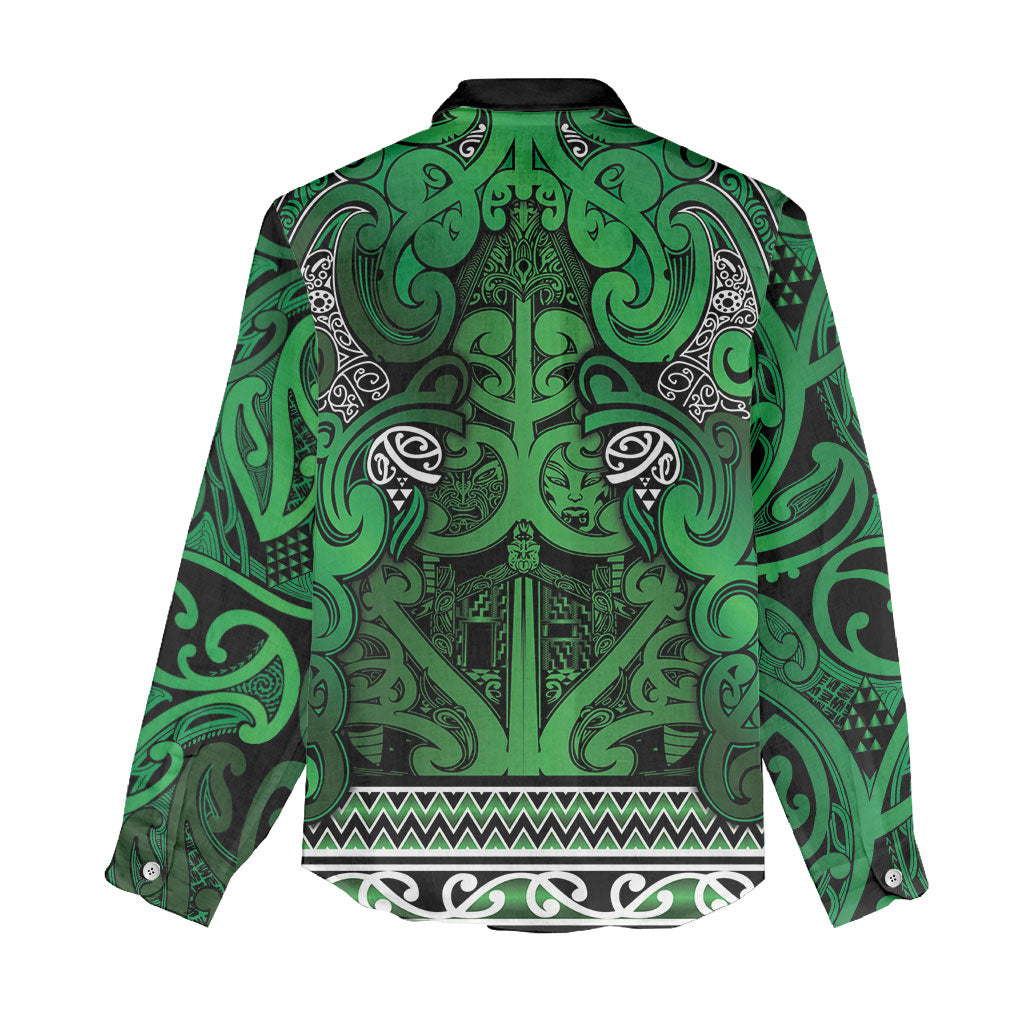 Aotearoa Iwi Ngati Maniapoto Women Casual Shirt Maori Wharenui House Tribal Pattern LT9 - Polynesian Pride