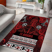 Aotearoa Iwi Te Arawa Area Rug Maori Wharenui House Tribal Pattern LT9 - Polynesian Pride