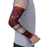 Aotearoa Iwi Te Arawa Arm Sleeves Maori Wharenui House Tribal Pattern LT9 - Polynesian Pride