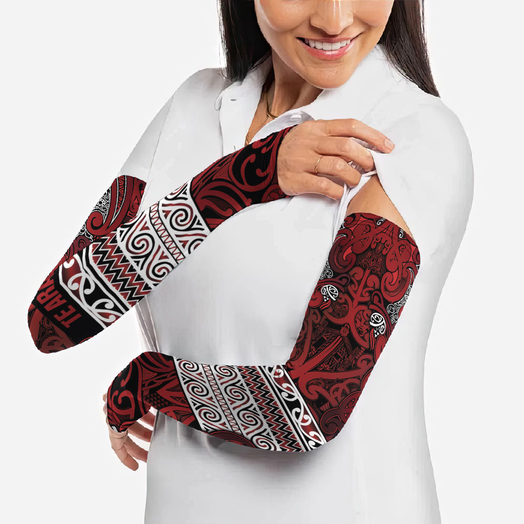 Aotearoa Iwi Te Arawa Arm Sleeves Maori Wharenui House Tribal Pattern LT9 - Polynesian Pride