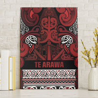Aotearoa Iwi Te Arawa Canvas Wall Art Maori Wharenui House Tribal Pattern LT9 Without Frame Dark Red - Polynesian Pride