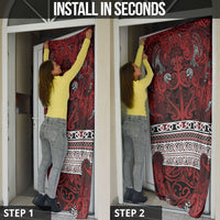 Aotearoa Iwi Te Arawa Door Cover Maori Wharenui House Tribal Pattern LT9 - Polynesian Pride