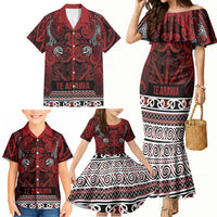 Aotearoa Iwi Te Arawa Family Matching Mermaid Dress and Hawaiian Shirt Maori Wharenui House Tribal Pattern LT9 - Polynesian Pride