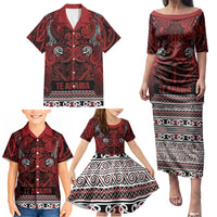 Aotearoa Iwi Te Arawa Family Matching Puletasi and Hawaiian Shirt Maori Wharenui House Tribal Pattern LT9 - Polynesian Pride