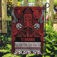 Aotearoa Iwi Te Arawa Garden Flag Maori Wharenui House Tribal Pattern LT9 Garden Flag Dark Red - Polynesian Pride