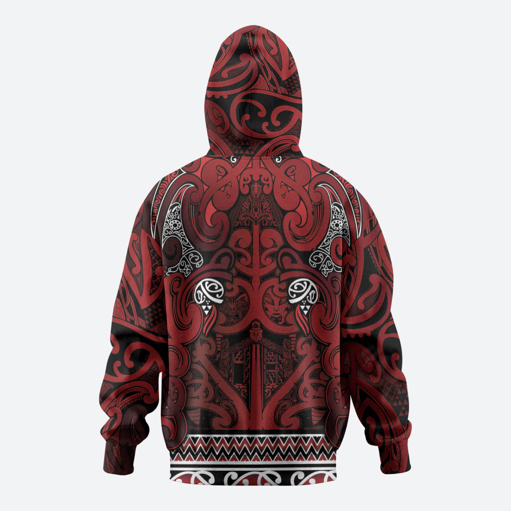 Aotearoa Iwi Te Arawa Hoodie Maori Wharenui House Tribal Pattern LT9 - Polynesian Pride