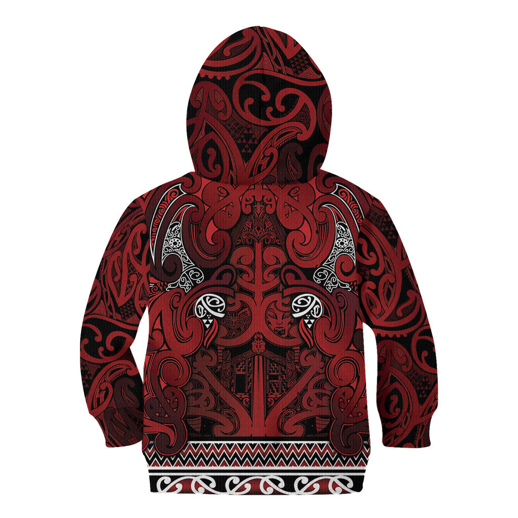 Aotearoa Iwi Te Arawa Kid Hoodie Maori Wharenui House Tribal Pattern LT9 - Polynesian Pride