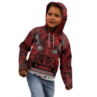 Aotearoa Iwi Te Arawa Kid Hoodie Maori Wharenui House Tribal Pattern LT9 - Polynesian Pride