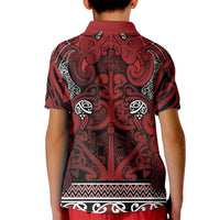 Aotearoa Iwi Te Arawa Kid Polo Shirt Maori Wharenui House Tribal Pattern LT9 - Polynesian Pride