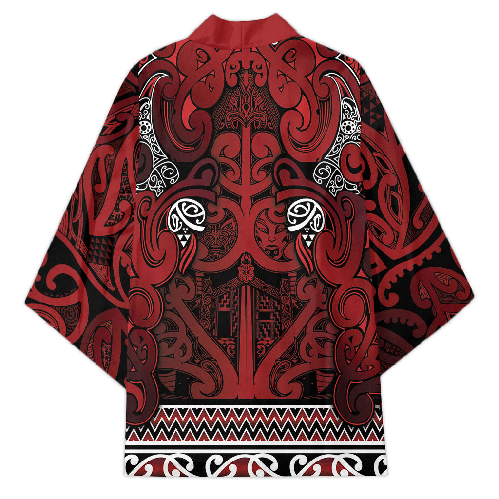 Aotearoa Iwi Te Arawa Kimono Maori Wharenui House Tribal Pattern LT9 - Polynesian Pride