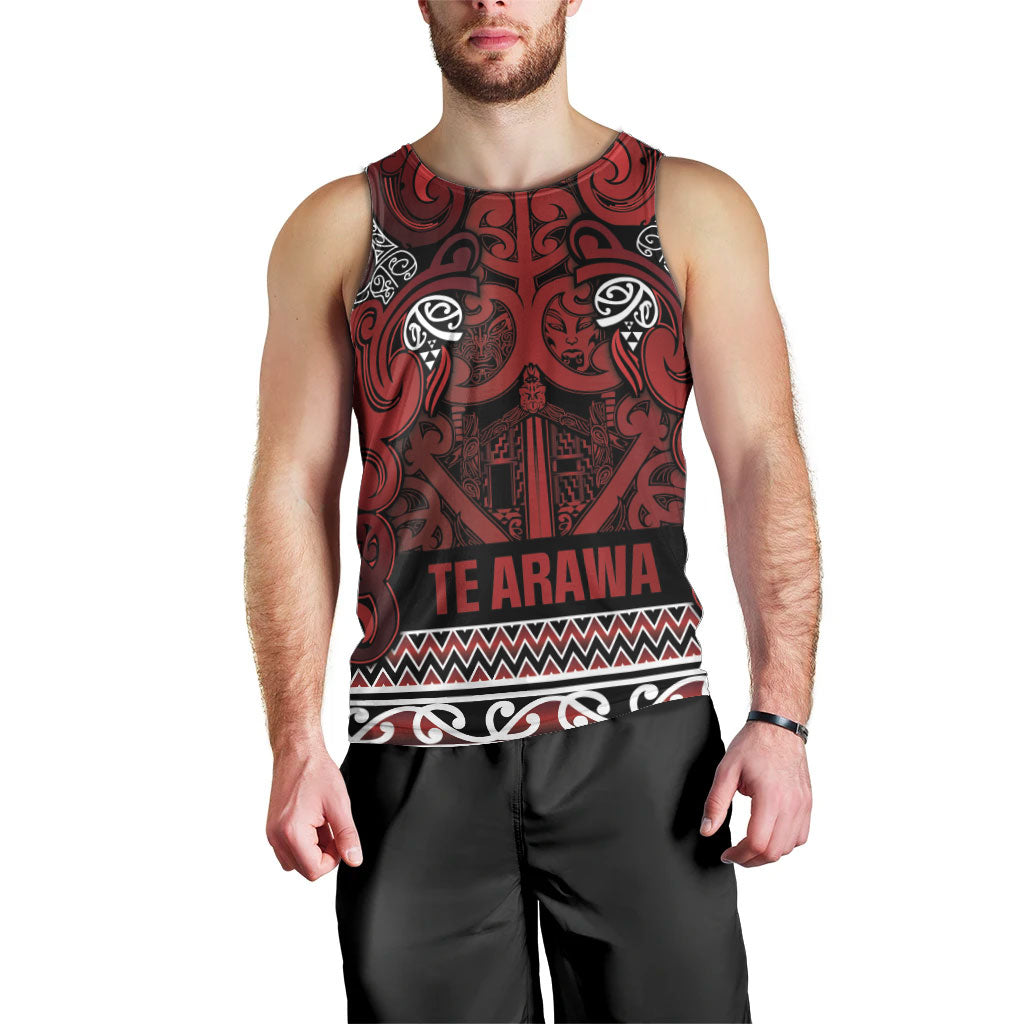 Aotearoa Iwi Te Arawa Men Tank Top Maori Wharenui House Tribal Pattern LT9 - Polynesian Pride