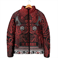 Aotearoa Iwi Te Arawa Padded Jacket Maori Wharenui House Tribal Pattern LT9 - Polynesian Pride