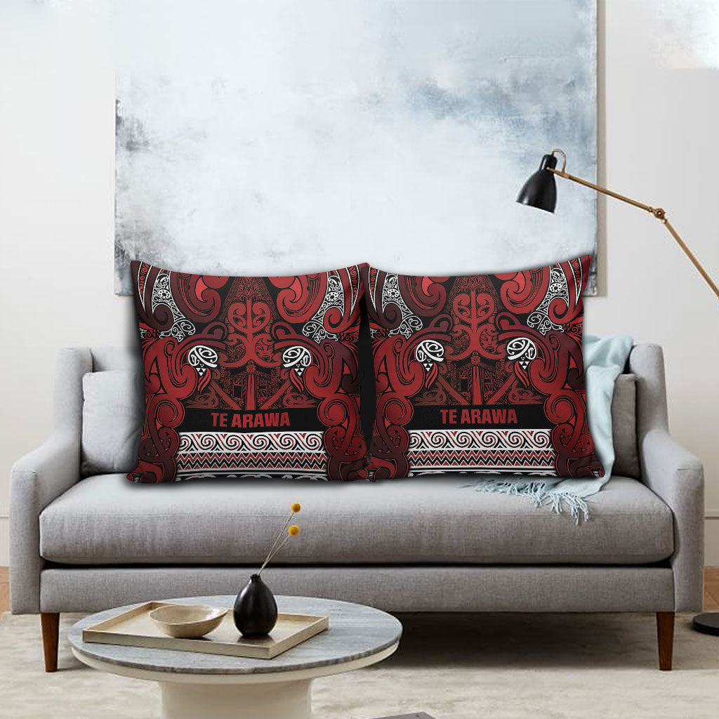 Aotearoa Iwi Te Arawa Pillow Cover Maori Wharenui House Tribal Pattern LT9 - Polynesian Pride