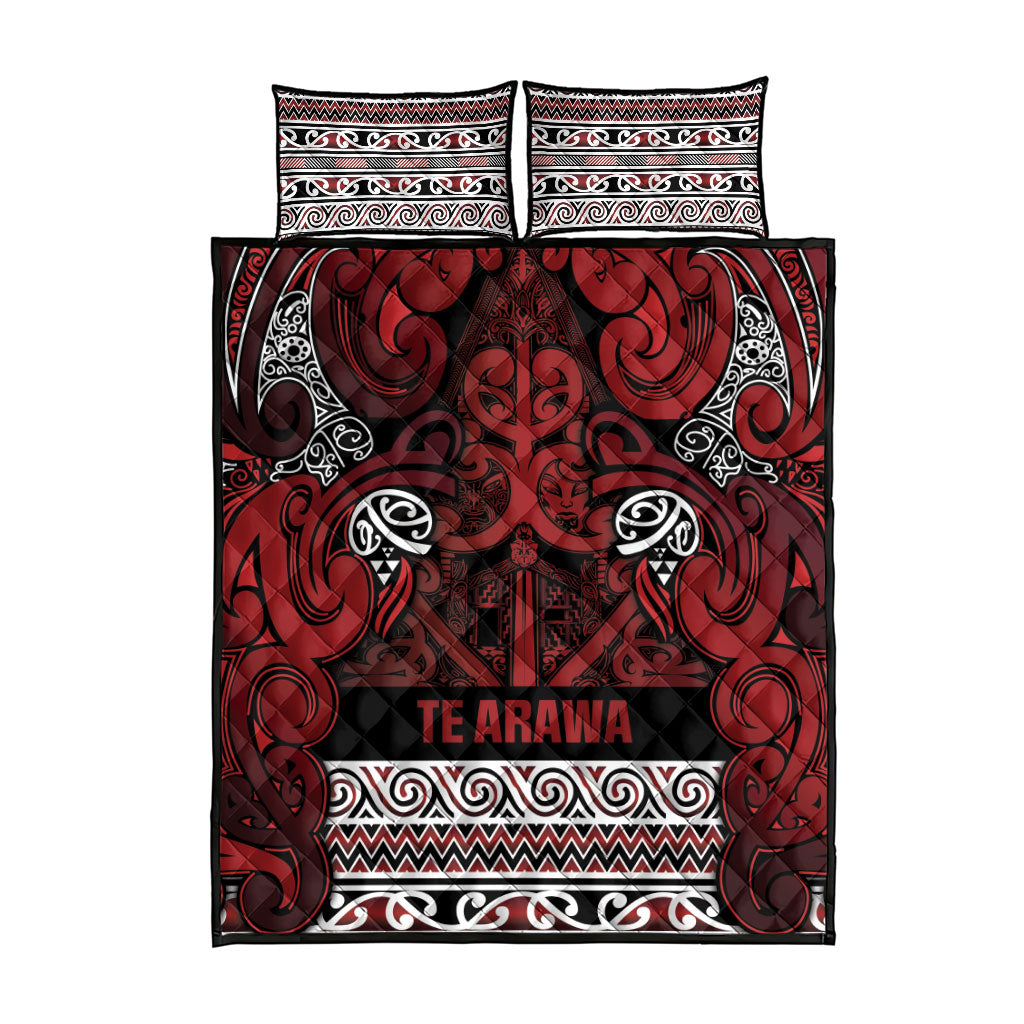 Aotearoa Iwi Te Arawa Quilt Bed Set Maori Wharenui House Tribal Pattern LT9 - Polynesian Pride