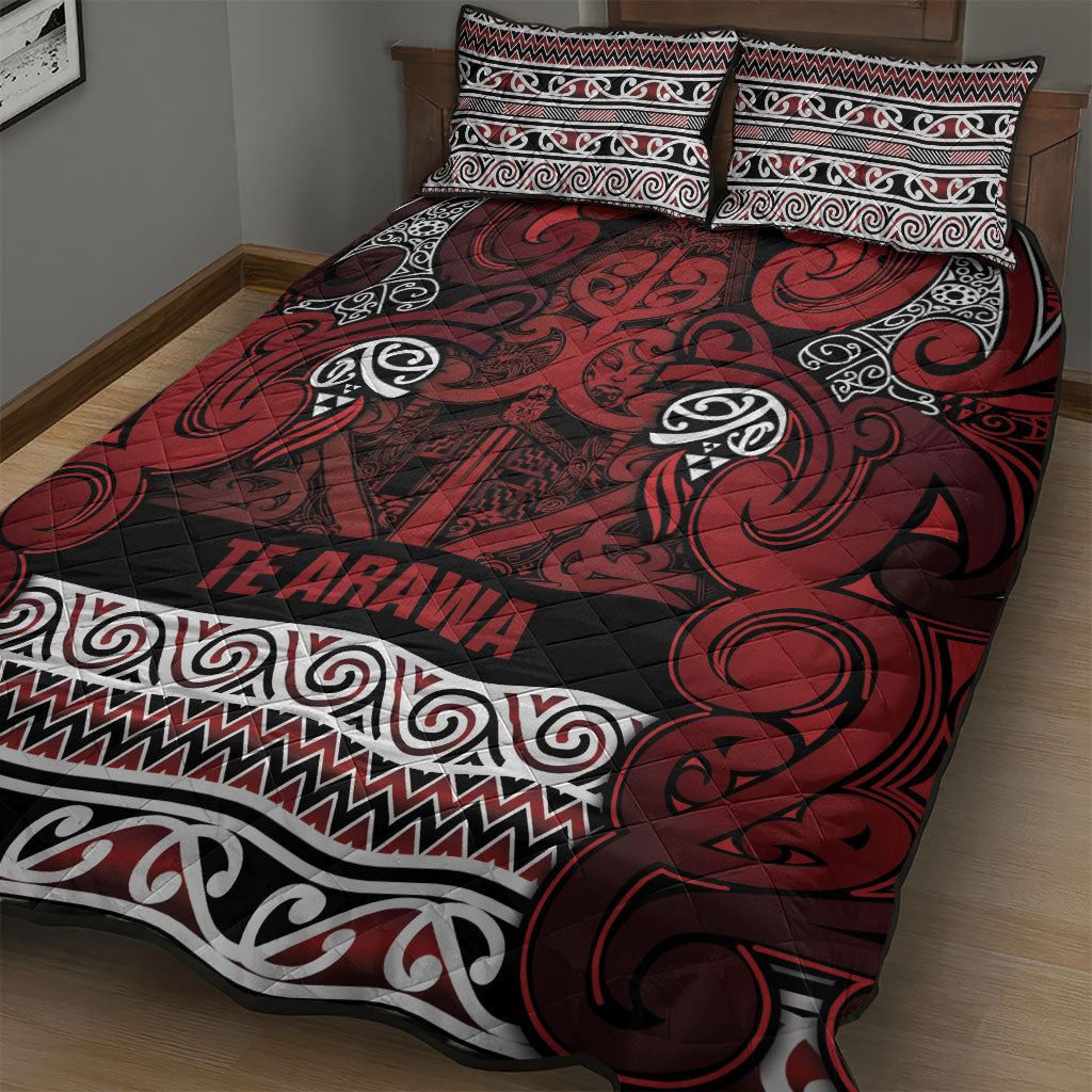 Aotearoa Iwi Te Arawa Quilt Bed Set Maori Wharenui House Tribal Pattern LT9 - Polynesian Pride