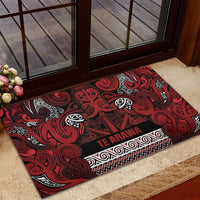 Aotearoa Iwi Te Arawa Rubber Doormat Maori Wharenui House Tribal Pattern LT9 - Polynesian Pride