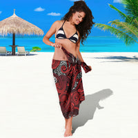 Aotearoa Iwi Te Arawa Sarong Maori Wharenui House Tribal Pattern LT9 - Polynesian Pride