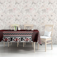 Aotearoa Iwi Te Arawa Tablecloth Maori Wharenui House Tribal Pattern LT9 - Polynesian Pride