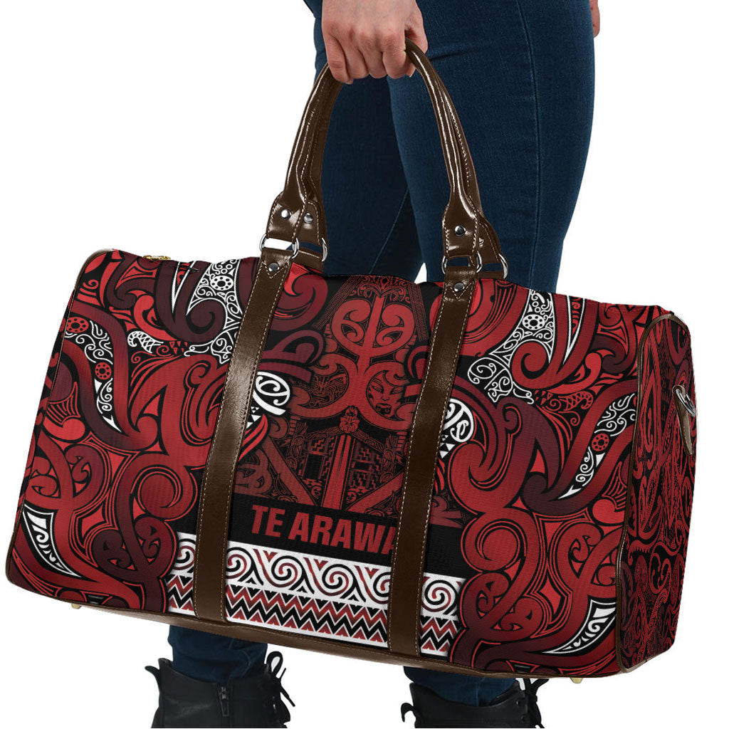 Aotearoa Iwi Te Arawa Travel Bag Maori Wharenui House Tribal Pattern LT9 - Polynesian Pride