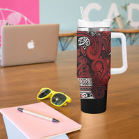 Aotearoa Iwi Te Arawa Tumbler With Handle Maori Wharenui House Tribal Pattern LT9 - Polynesian Pride