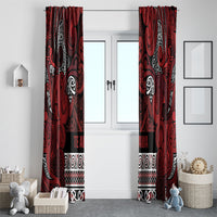 Aotearoa Iwi Te Arawa Window Curtain Maori Wharenui House Tribal Pattern LT9 - Polynesian Pride