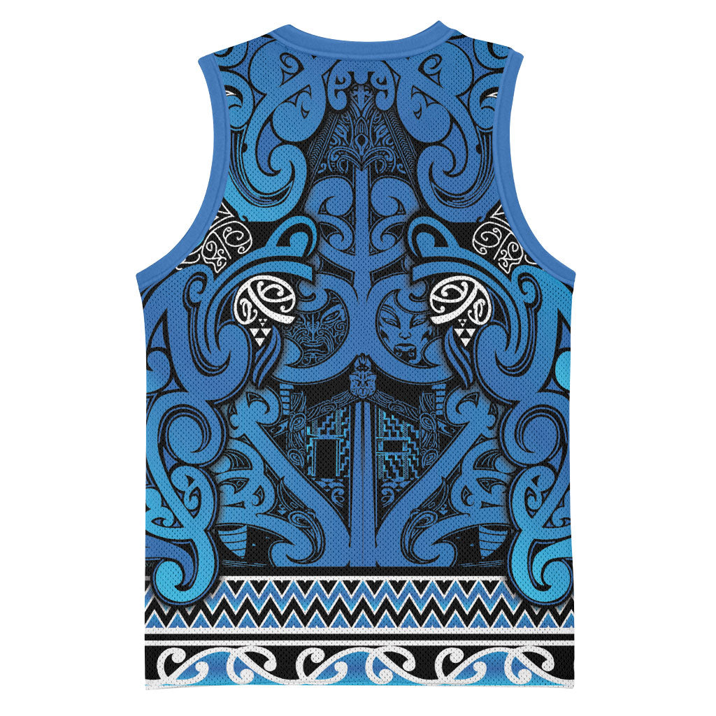 Aotearoa Iwi Ngati Porou Basketball Jersey Maori Wharenui House Tribal Pattern LT9 - Polynesian Pride