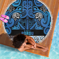 Aotearoa Iwi Ngati Porou Beach Blanket Maori Wharenui House Tribal Pattern LT9 - Polynesian Pride