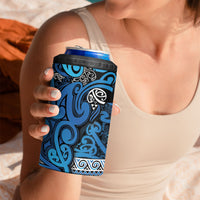 Aotearoa Iwi Ngati Porou 4 in 1 Can Cooler Tumbler Maori Wharenui House Tribal Pattern LT9 - Polynesian Pride