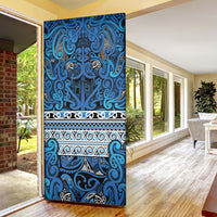 Aotearoa Iwi Ngati Porou Door Cover Maori Wharenui House Tribal Pattern LT9 - Polynesian Pride