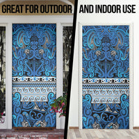 Aotearoa Iwi Ngati Porou Door Cover Maori Wharenui House Tribal Pattern LT9 - Polynesian Pride