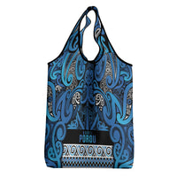 Aotearoa Iwi Ngati Porou Grocery Bag Maori Wharenui House Tribal Pattern LT9 - Polynesian Pride
