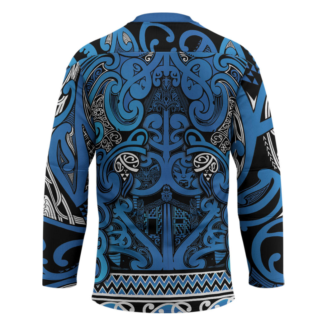 Aotearoa Iwi Ngati Porou Hockey Jersey Maori Wharenui House Tribal Pattern LT9 - Polynesian Pride
