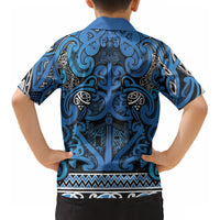 Aotearoa Iwi Ngati Porou Kid Hawaiian Shirt Maori Wharenui House Tribal Pattern LT9 - Polynesian Pride