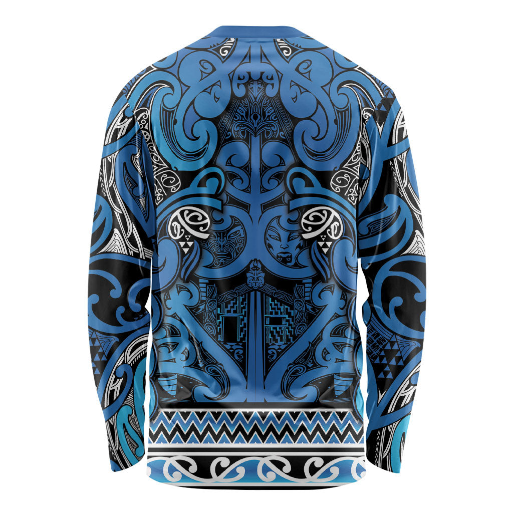 Aotearoa Iwi Ngati Porou Long Sleeve Shirt Maori Wharenui House Tribal Pattern LT9 - Polynesian Pride