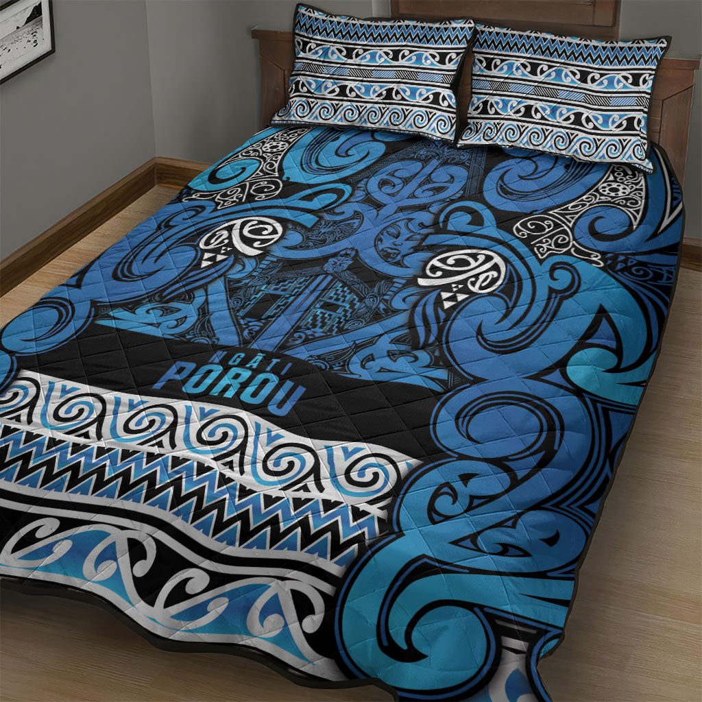 Aotearoa Iwi Ngati Porou Quilt Bed Set Maori Wharenui House Tribal Pattern LT9 - Polynesian Pride
