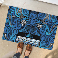 Aotearoa Iwi Ngati Porou Rubber Doormat Maori Wharenui House Tribal Pattern LT9 - Polynesian Pride
