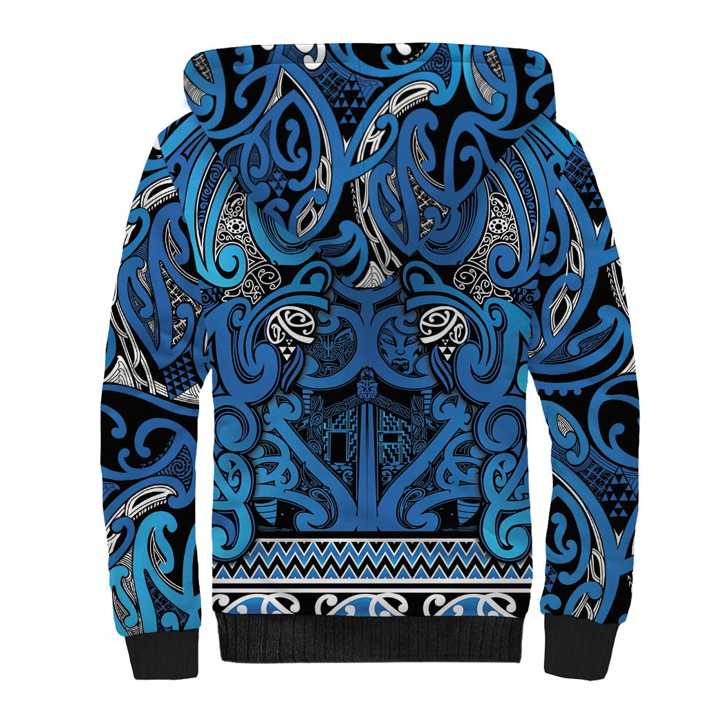 Aotearoa Iwi Ngati Porou Sherpa Hoodie Maori Wharenui House Tribal Pattern LT9 - Polynesian Pride