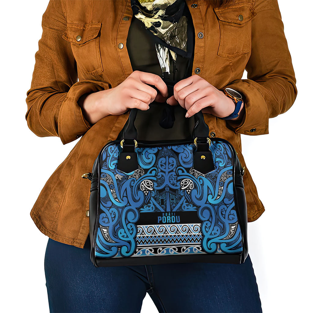 Aotearoa Iwi Ngati Porou Shoulder Handbag Maori Wharenui House Tribal Pattern LT9 - Polynesian Pride