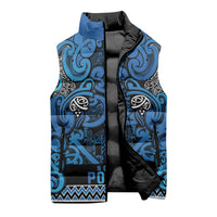 Aotearoa Iwi Ngati Porou Sleeveless Puffer Jacket Maori Wharenui House Tribal Pattern LT9 - Polynesian Pride
