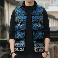 Aotearoa Iwi Ngati Porou Sleeveless Puffer Jacket Maori Wharenui House Tribal Pattern LT9 - Polynesian Pride