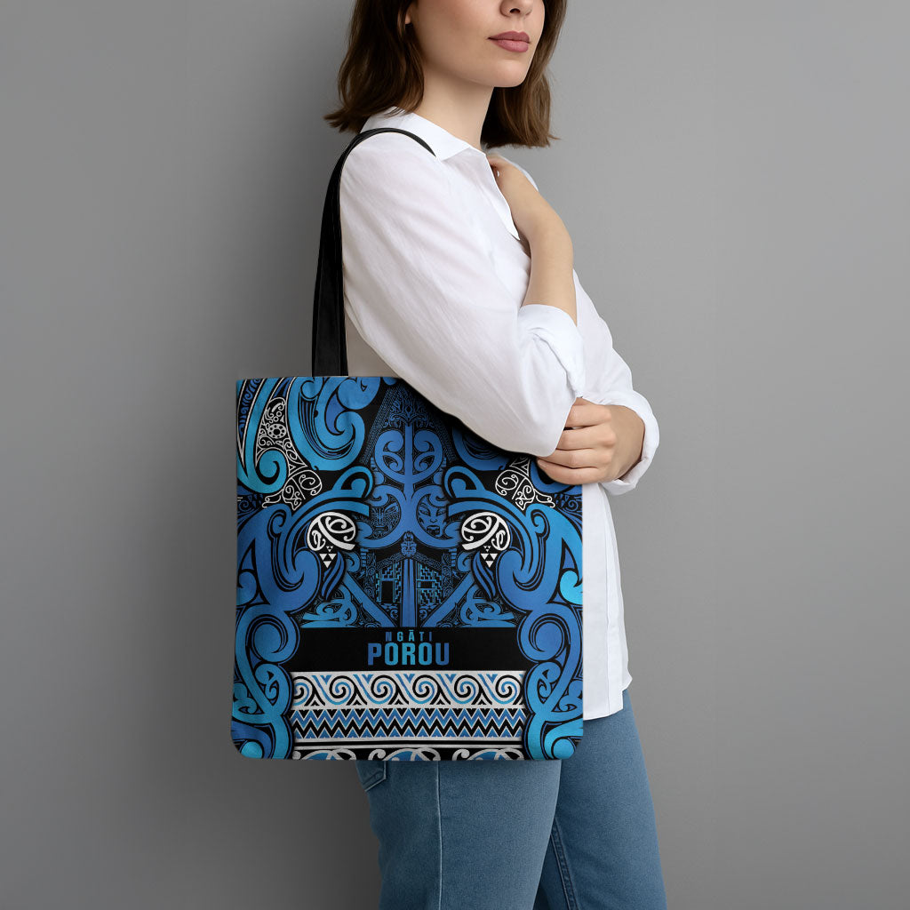 Aotearoa Iwi Ngati Porou Tote Bag Maori Wharenui House Tribal Pattern LT9 - Polynesian Pride