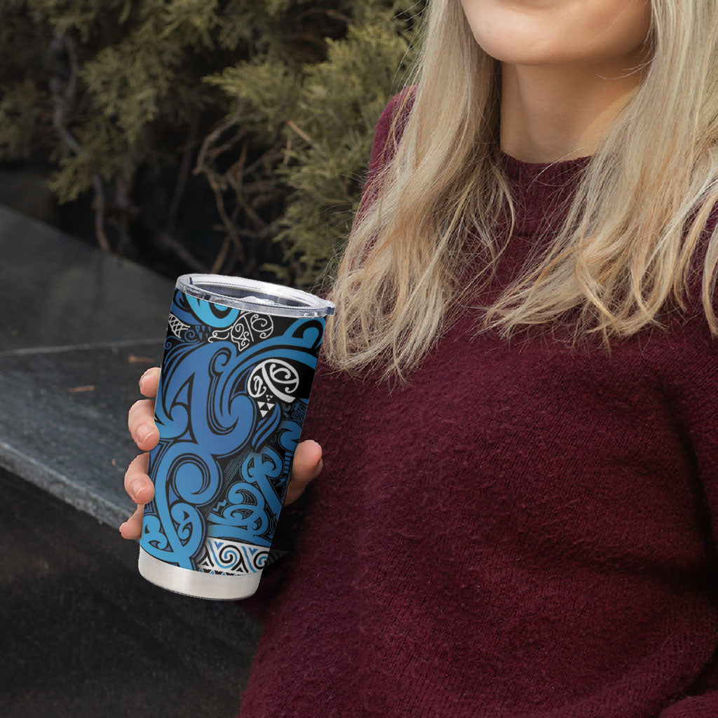 Aotearoa Iwi Ngati Porou Tumbler Cup Maori Wharenui House Tribal Pattern LT9 - Polynesian Pride