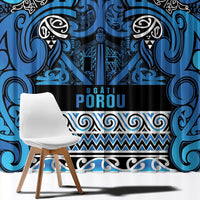 Aotearoa Iwi Ngati Porou Window Curtain Maori Wharenui House Tribal Pattern LT9 - Polynesian Pride
