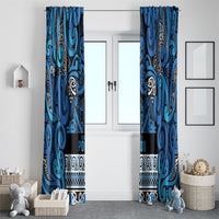 Aotearoa Iwi Ngati Porou Window Curtain Maori Wharenui House Tribal Pattern LT9 - Polynesian Pride