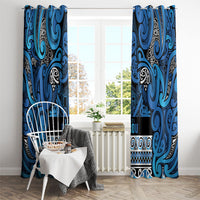 Aotearoa Iwi Ngati Porou Window Curtain Maori Wharenui House Tribal Pattern LT9 - Polynesian Pride