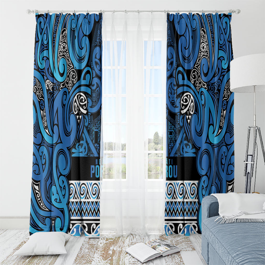Aotearoa Iwi Ngati Porou Window Curtain Maori Wharenui House Tribal Pattern LT9 - Polynesian Pride